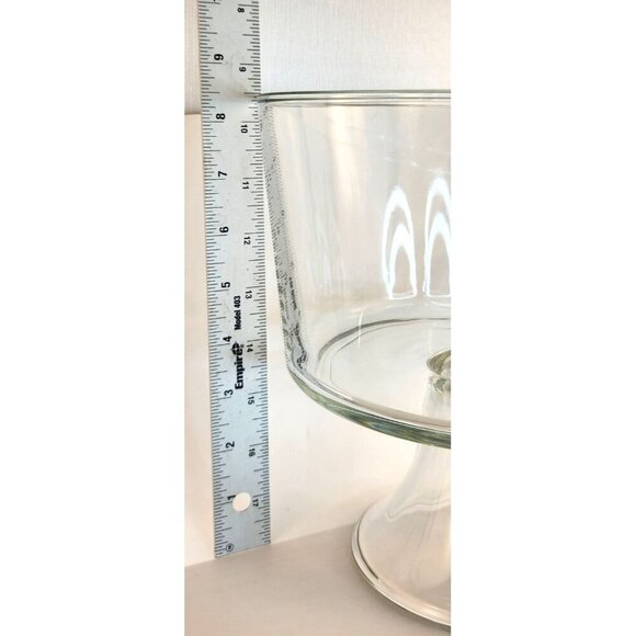 Anchor Hocking Presence Clear Glass Trifle Dish Pedestal Footed Bowl  8.5" Tall - Picture 6 of 8